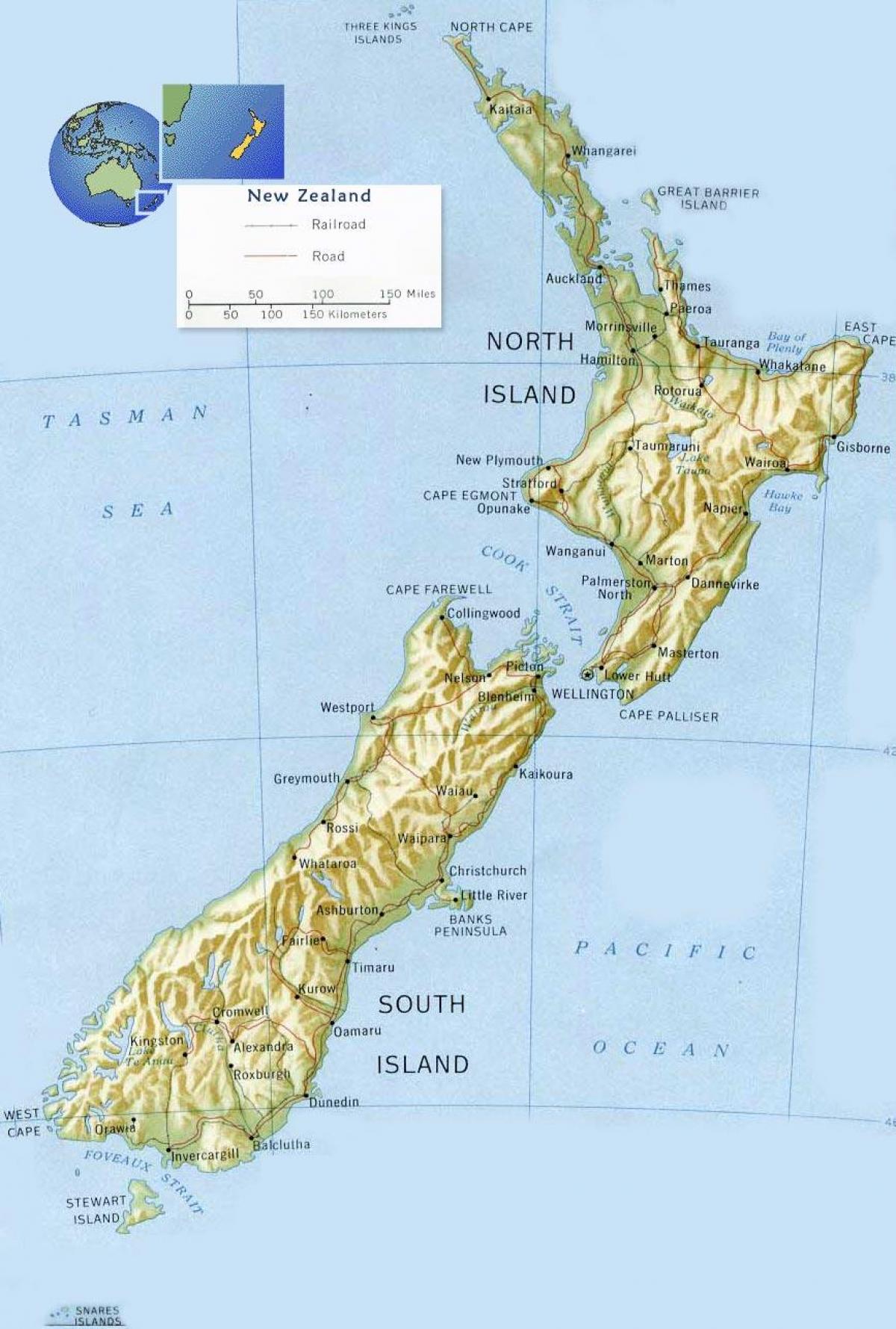 Велингтон, Нови Зеланд на мапи