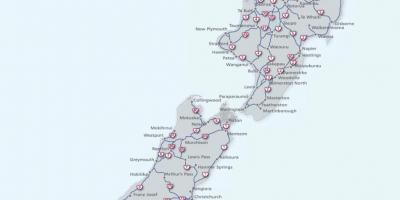 Нови Зеланд путевима мапи