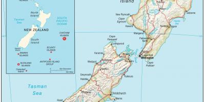 Нови Зеланд карта ХД