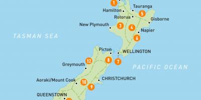 Окланд на Новом Зеланду мапи