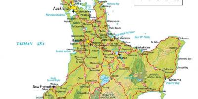 Карта северне Новом Зеланду